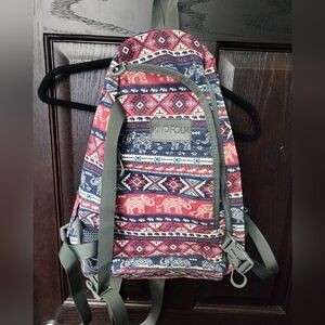 Kindfolk Yoga Sling Bag Mat Carrier Adjustable Elephant Aztec Blue Red